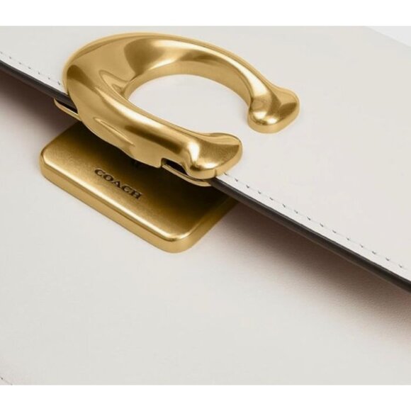 NEW!!! Coach White/Chalk Leather Sage Shoulder Bag/Crossbody with Adjustable Str - Picture 5 of 12